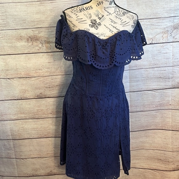 Corset-Story Peony Summer Dress Off Shoulder Broderie Anglaise Lace Steel Boning - Picture 6 of 12
